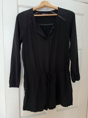 Gap Black Long-Sleeve Romper